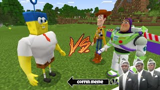 Will you Vote for Super Spongebob or Woody and Buzz - Coffin Meme Minecraft