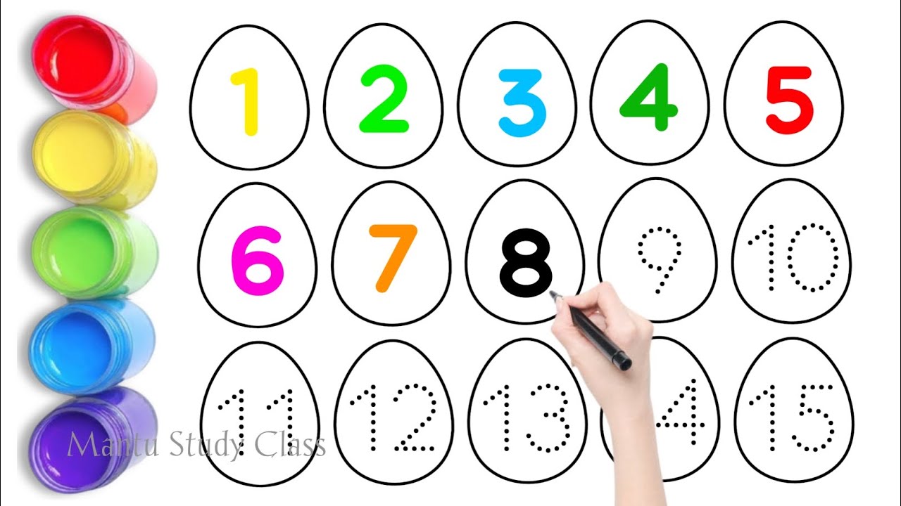 Numbers song 1-15 spelling, learn colors, 123 counting, 1234 song ...