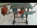 Заготовка дров. Пилим дрова одинаковой длины. Бензокоса ШТИЛЬ в помощь. Sawing wood the same length.