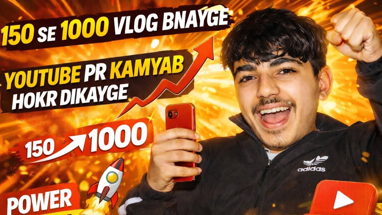 150 Se 1000 Vlog Bnayge 🥳 Youtube Pr Kamyab Hoker Dikhay Ge!