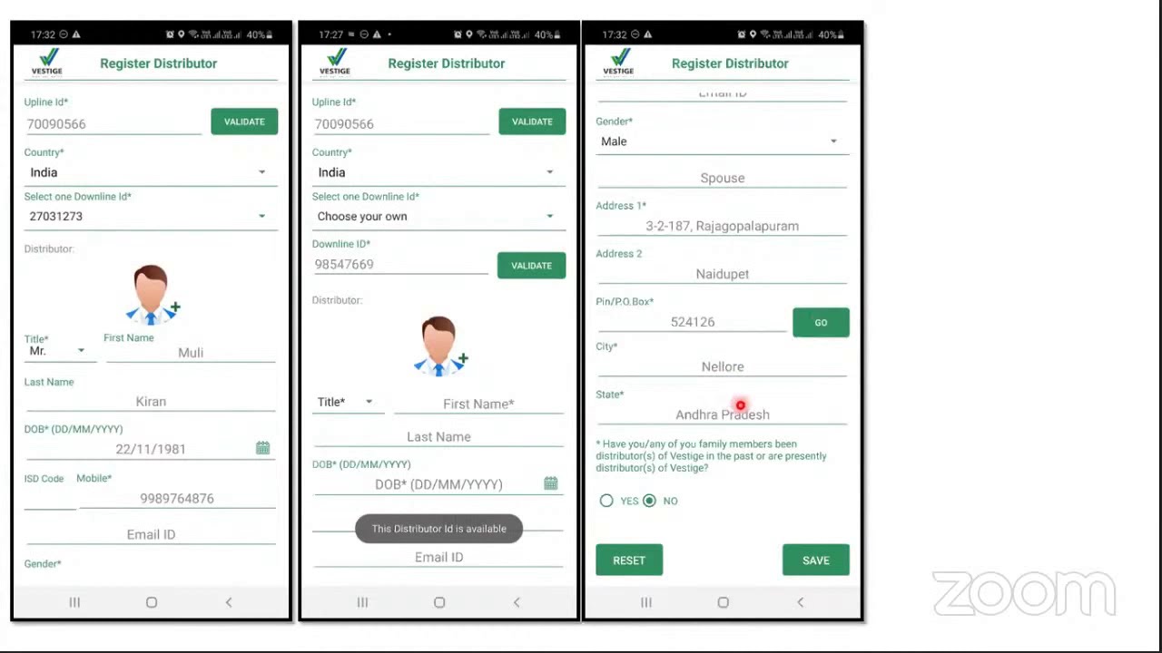 HOW TO CREATE NEW ID IN VESTIGE || VESTIGE POS APP 