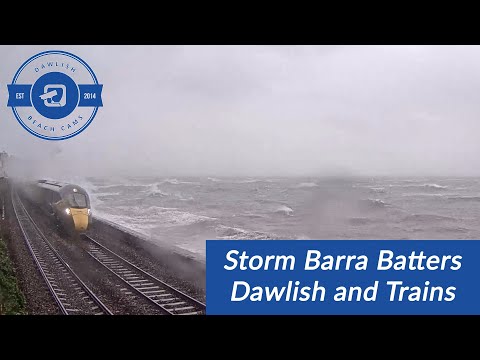 Storm Barra hits Dawlish and GWR's train service hard
