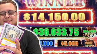 INSANE Buffalo Link Jackpot in the Hight LIMIT ROOM!