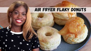 Easy and Flaky Air Fryer Donuts made with Puff Pastry! So easy and delicious!
