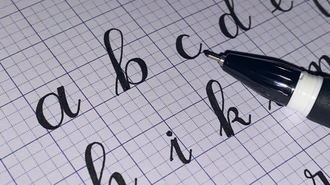 How to write Faux(fake) calligraphy with a pen | Small letters | Like ...