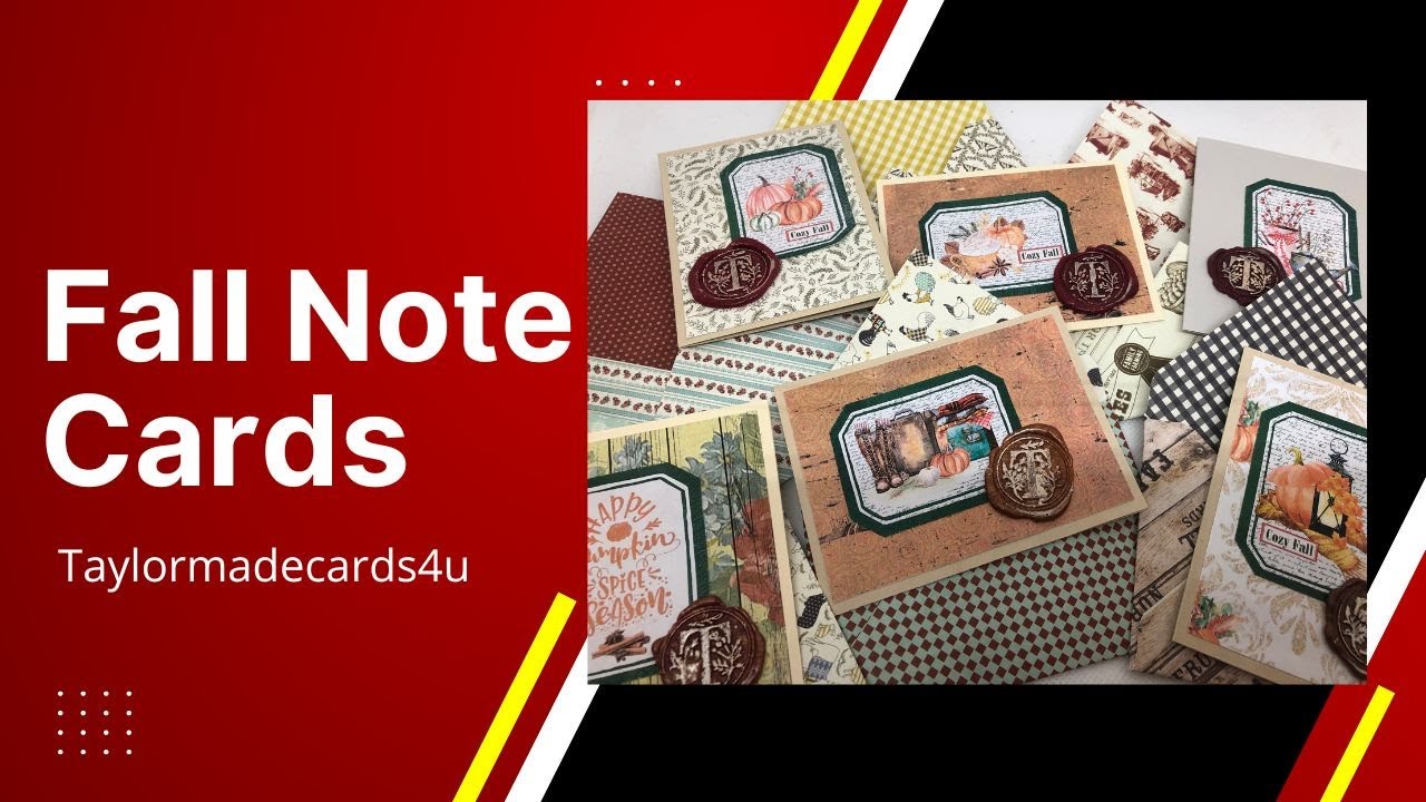 Cozy Fall Note Cards with a personal touch