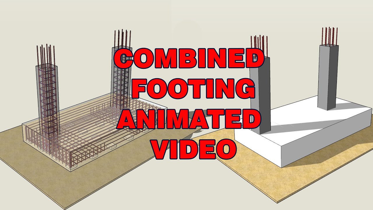Combined Footing Structural Animated Video || Combined Footing ...
