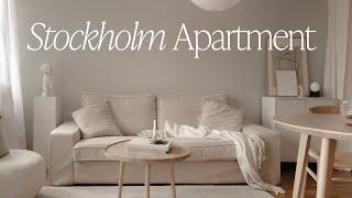 Minimalist, cozy apartment tour in Stockholm, Sweden | 1500$ per month