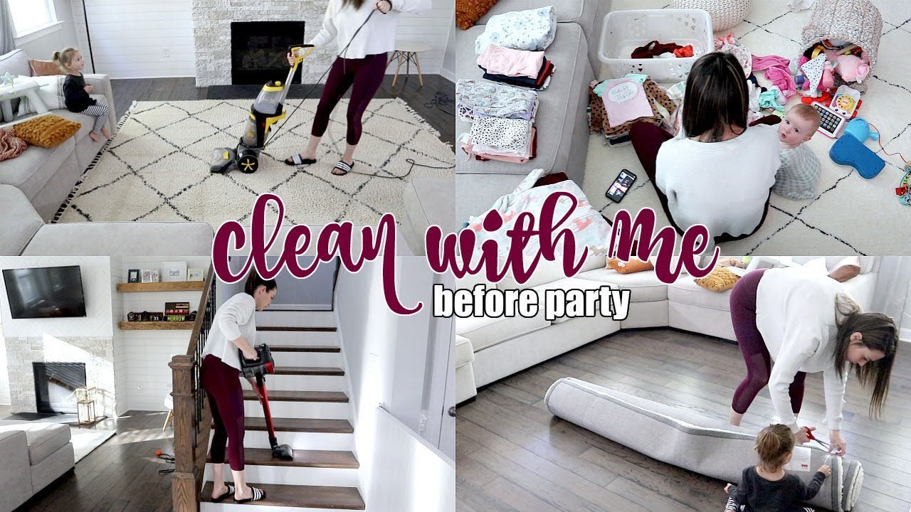 CLEAN WITH ME | BEFORE PARTY | CLEANING MOTIVATION - YouTube