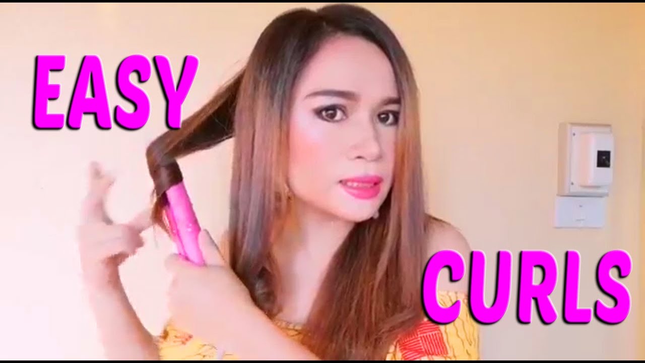 Easy Steps To Curl Hair Using Hair Straightener YouTube