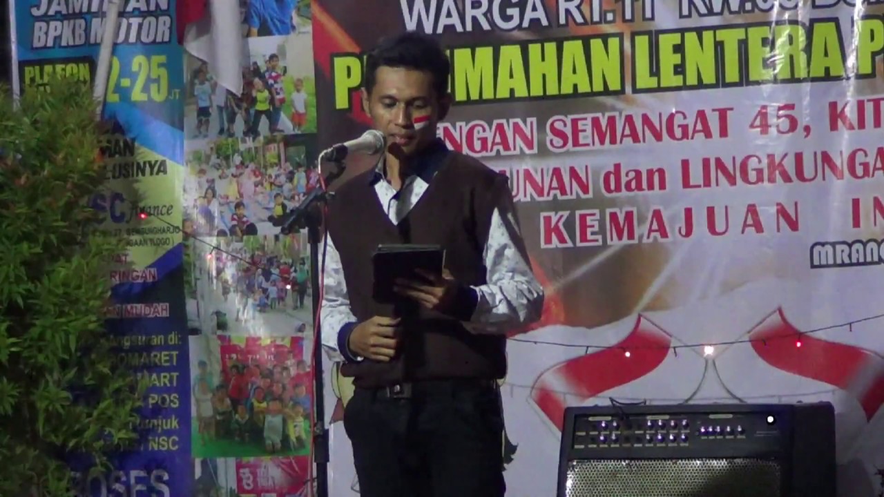 Sambutan Ketua RT Malam Tasyakuran 17 Agustus 2019 - YouTube