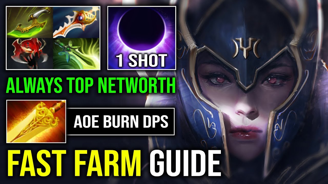How to Fast Farm Luna with Radiance Burn Moon Glaive Max Attack Speed 1 Shot Eclipse Dota 2