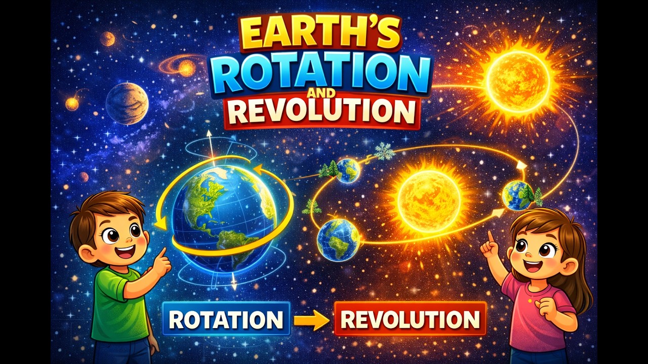 Earth’s Rotation and Revolution| Day Night & Seasons #earthscience # ...