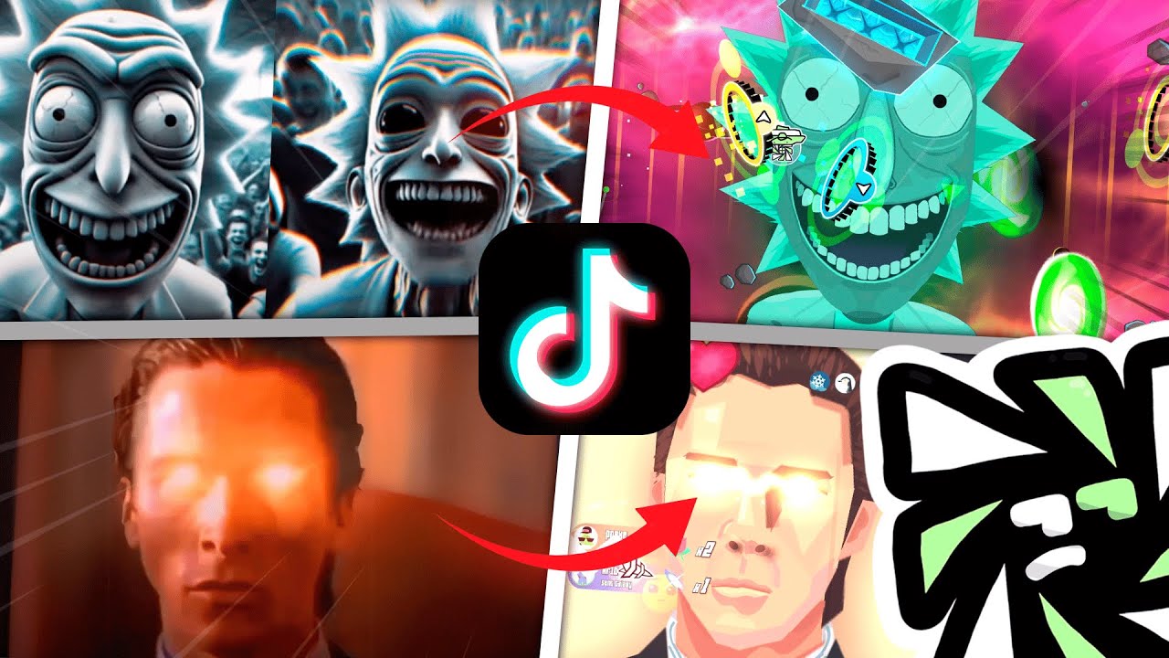 TIKTOK REPRESENTADO EN UN NIVEL DE GEOMETRY DASH... - YouTube