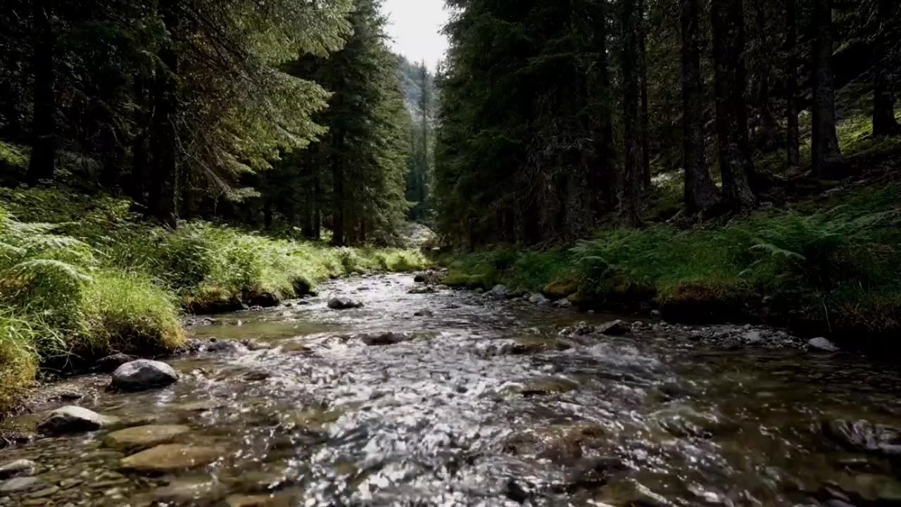 🌄Turquoise Mountain River at Dawn – Pure Water Sounds | Calm Nature Ambience for Deep Sleep