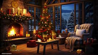 Encanto de Natal | Som de Lareira Crepitante e Vista para Paisagem Deslumbrante de Inverno