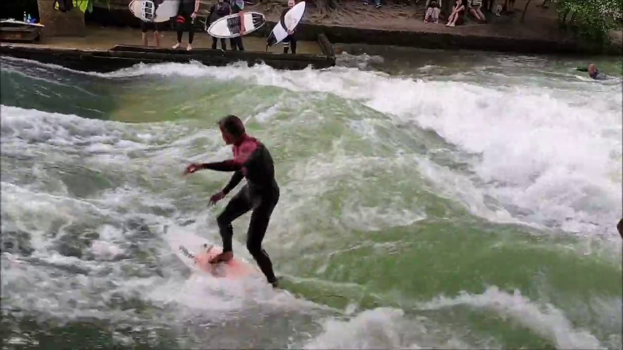 River Surfing in Munich's English Garden YouTube