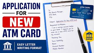 💳✍️ Application For New ATM Card | New ATM Card Request Letter in English | Bank Application Format🏦