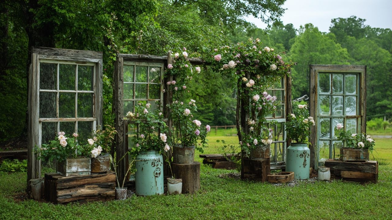 Creative Upcycled Garden Decor with Vintage Charm