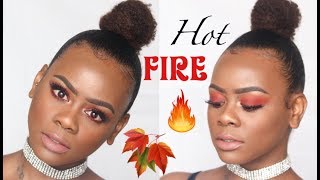 HOT FIRE easy fall makeup tutorial  | Francine Hughley