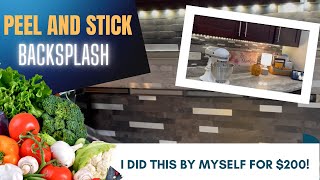Budget-friendly kitchen transformation: DIY peel and stick backsplash!