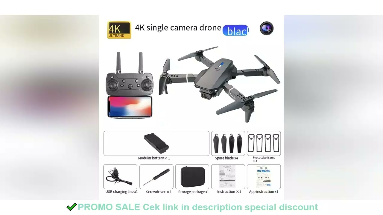 New e88 folding drone dual camera 4K high-definition aerial photography drone quadcopter remote-cont