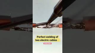Perfect soldering of two electric cable electronic diy home engineering craft tricks