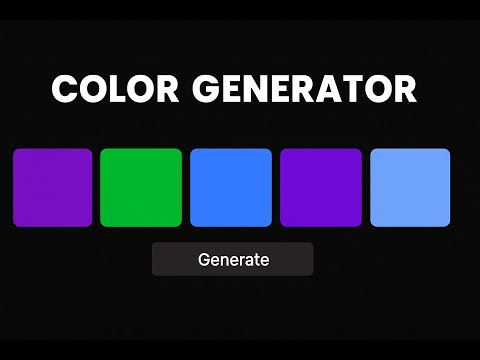 Build This Aesthetic Color Palette Generator with Just HTML, CSS & JS (8 minutes)
