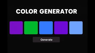 Build This Aesthetic Color Palette Generator with Just HTML, CSS & JS (8 minutes) screenshot 5