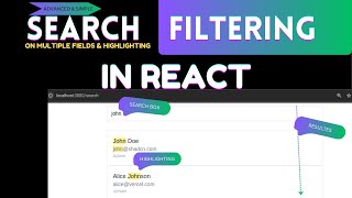 Advanced Search Filtering with Highlighted Matches in React | Multi-Field Search Guide #filters