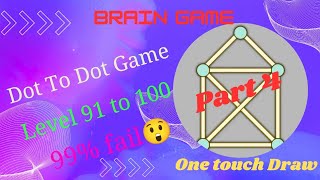 Game Master | one touch draw game | level 91 to 100 | part 4 | brain game | 99% fail | dot to dot screenshot 2