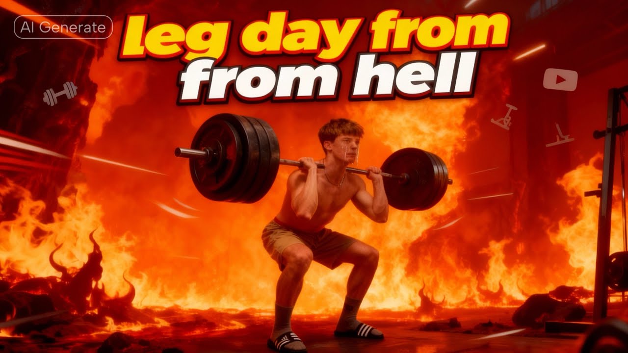 FREE WEIGHT only LEG day from HELL - YouTube