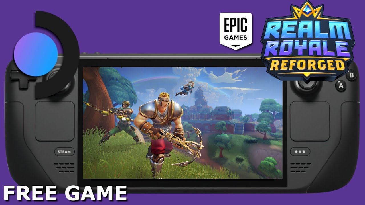Steam Deck Gameplay - Realm Royale Reforged - Epic Games Store Free Game - Steam OS