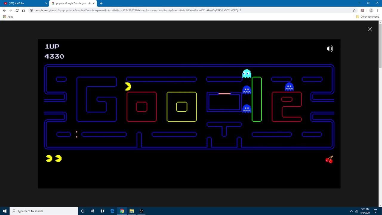 Pac-Man (Google's 30th Anniversary Version) Gameplay 