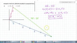 Day 9 CW (Ex 1 to Ex 3) Adding and subtracting vectors that are multiplied by a scalar