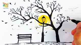 comment dessiner un paysage d'automne screenshot 1