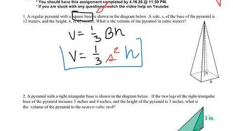 11-5- Volume of Pyramids IP Video Help