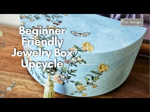 Thrifted Jewelry Box Makeover with Redesign Decor Transfers | Easy DIY for Beginners!