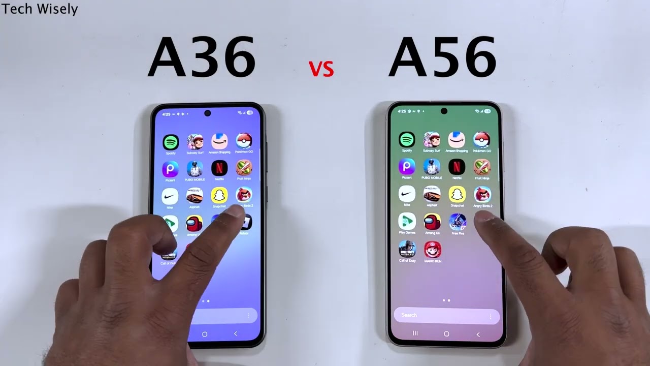 SAMSUNG A36 vs A56 - Speed Test