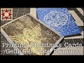 Printing Christmas Cards with Embroidered Lace Ornaments &amp; a Gelli Plate - Creative Play Ideas