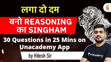 Reasoning Live Quiz on Unacademy by Hitesh Mishra | Check Your Level