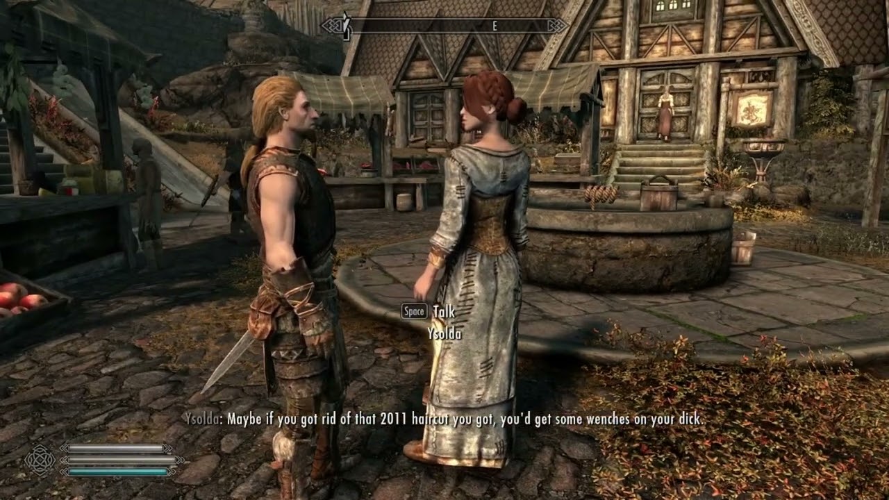 Skyrim - Ysolda roasts Jon (Lamar roasts Franklin parody)