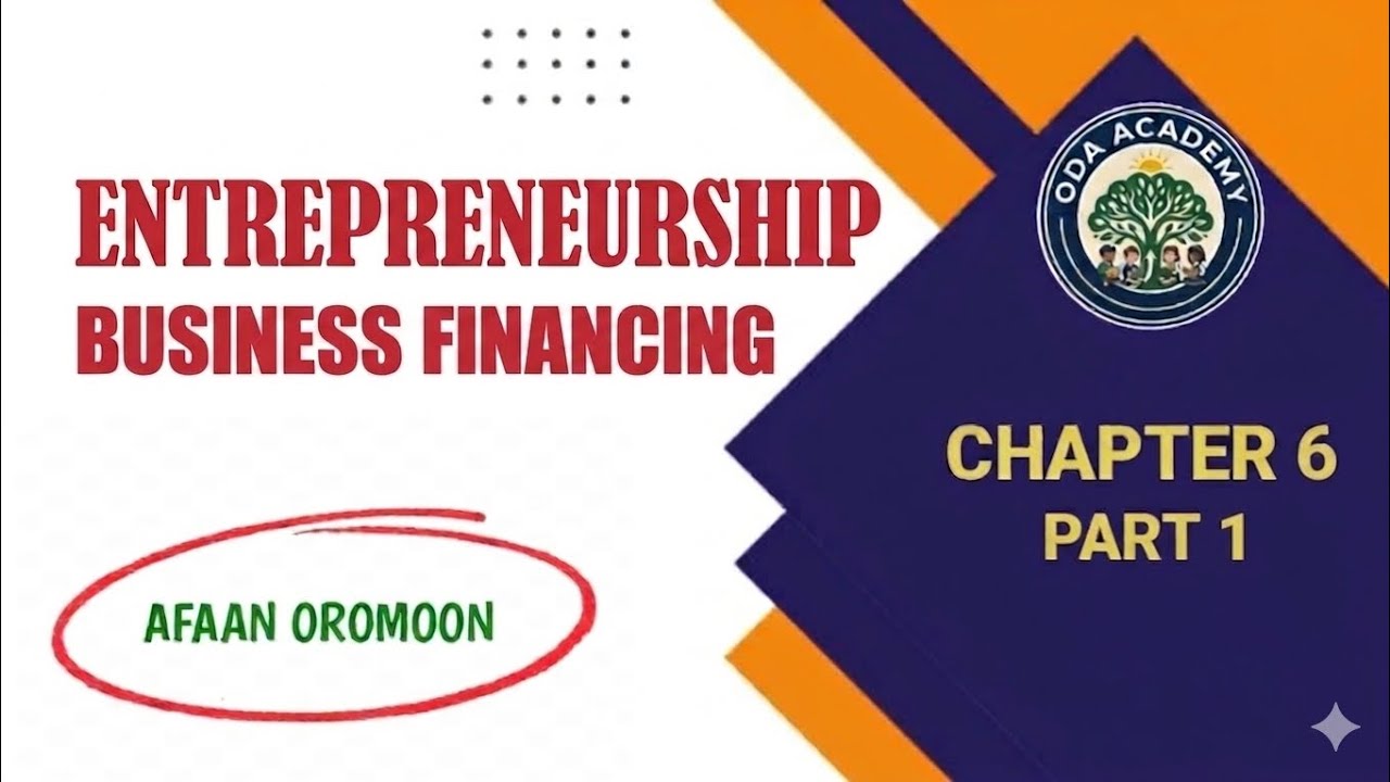 Entrepreneurship Chapter 6 Part 1 ( Freshman Course) | By Afan Oromo ...
