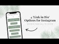 4 'Link in Bio' Options for Instagram | Linktree, Linkin.bio, Milkshake + more...