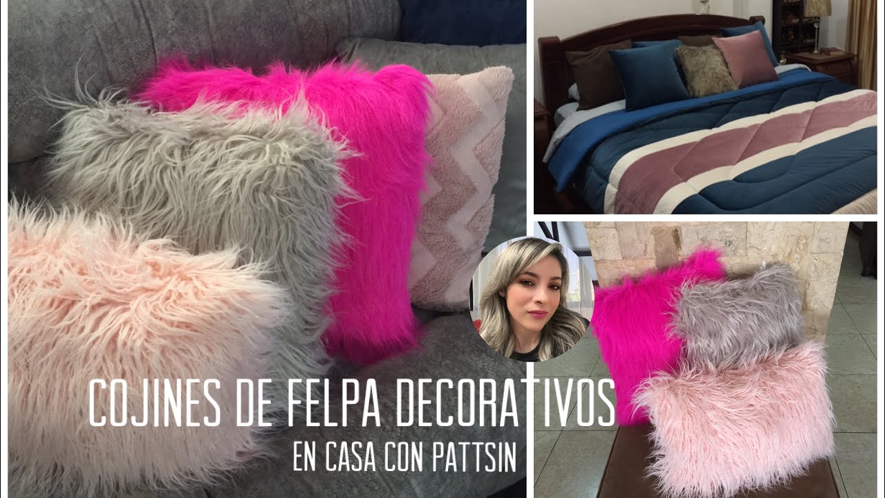 Como cojines de felpa de peluche, how to make plush cushion, #cojines #decoracion #hogar - YouTube