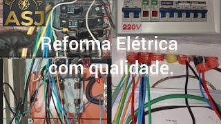 REFORMA ELÉTRICA RESIDENCIAL EM ANDAMENTO MONTAGEM DE  TOMADAS, INSTALAÇÃO DE CHUVEIRO. #ElétricaAsj