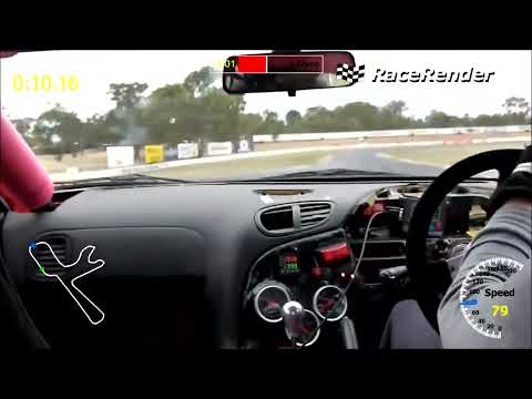 Bridgeport Rotary Turbo Mazda RX7 Around a Race Track