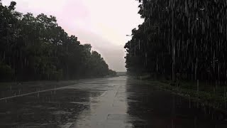 heavy rain with thunder, rain sounds for sleeping, relaxing, study meditation 05-2024