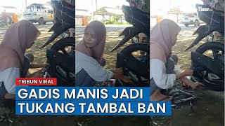 Kisah Gadis Remaja Di Palopo Bekerja Sebagai Tukang Tambal Ban