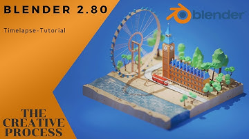 Big Ben - Blender 2.8 Low Poly 3D Modeling Timelapse Tutorial